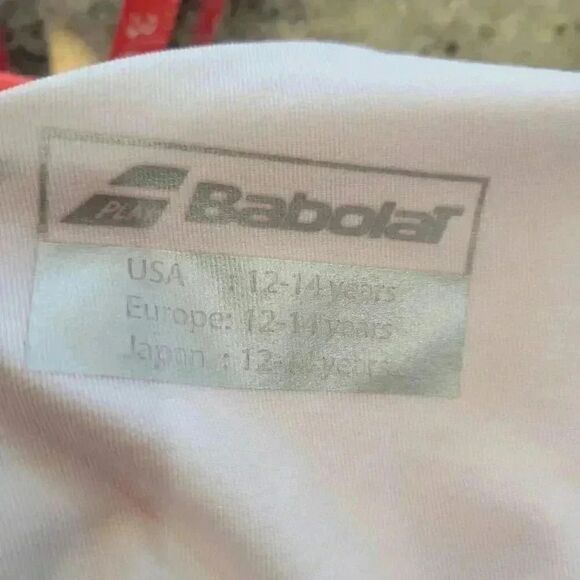 Babolat Girl's Fleuro Red & Gray Waistband Tennis Skirt w Briefs - Picture 12 of 12